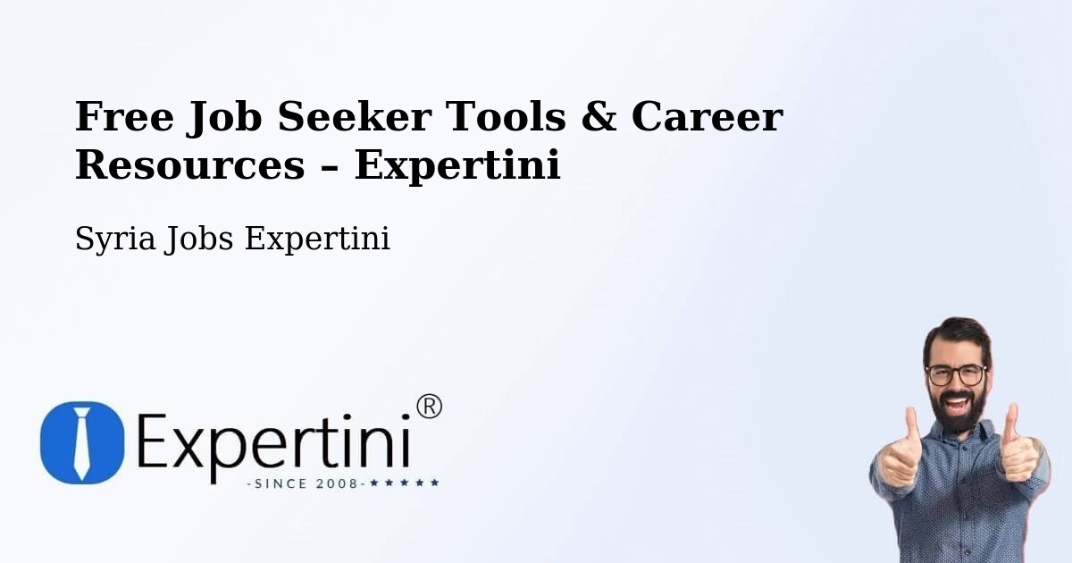 Free Job Seeker Tools & Career Resources – Ḩarastā - Ḩarastā, Syria Jobs Expertini